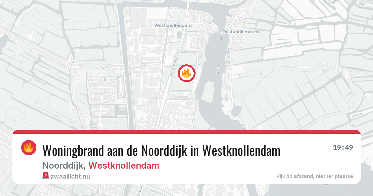 Woningbrand aan de Noorddijk in Westknollendam — 3 mei 2026