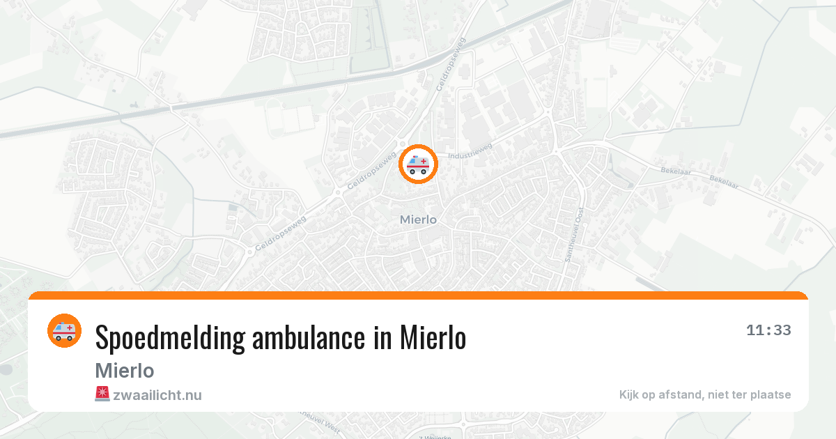 Spoedmelding ambulance in Mierlo — 4 apr 2026