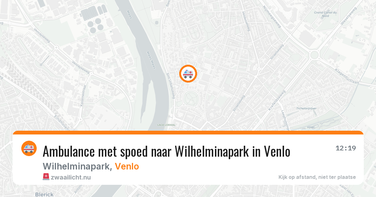 Ambulance met spoed naar Wilhelminapark in Venlo — 26 mei 2026