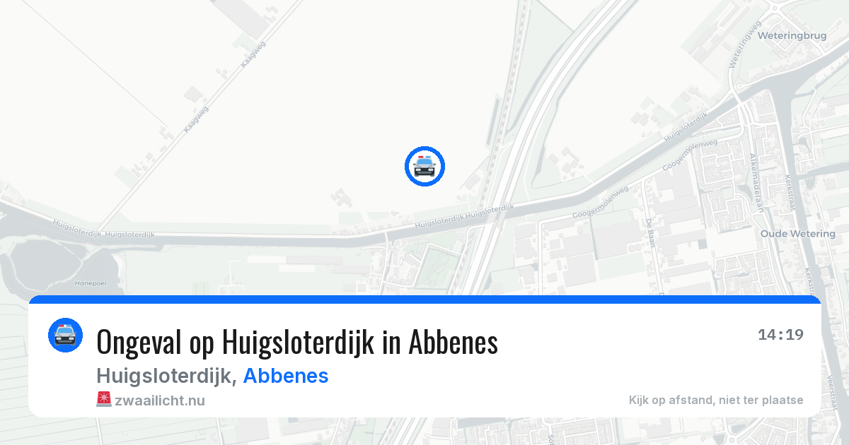 Ongeval op Huigsloterdijk in Abbenes — 24 mei 2026