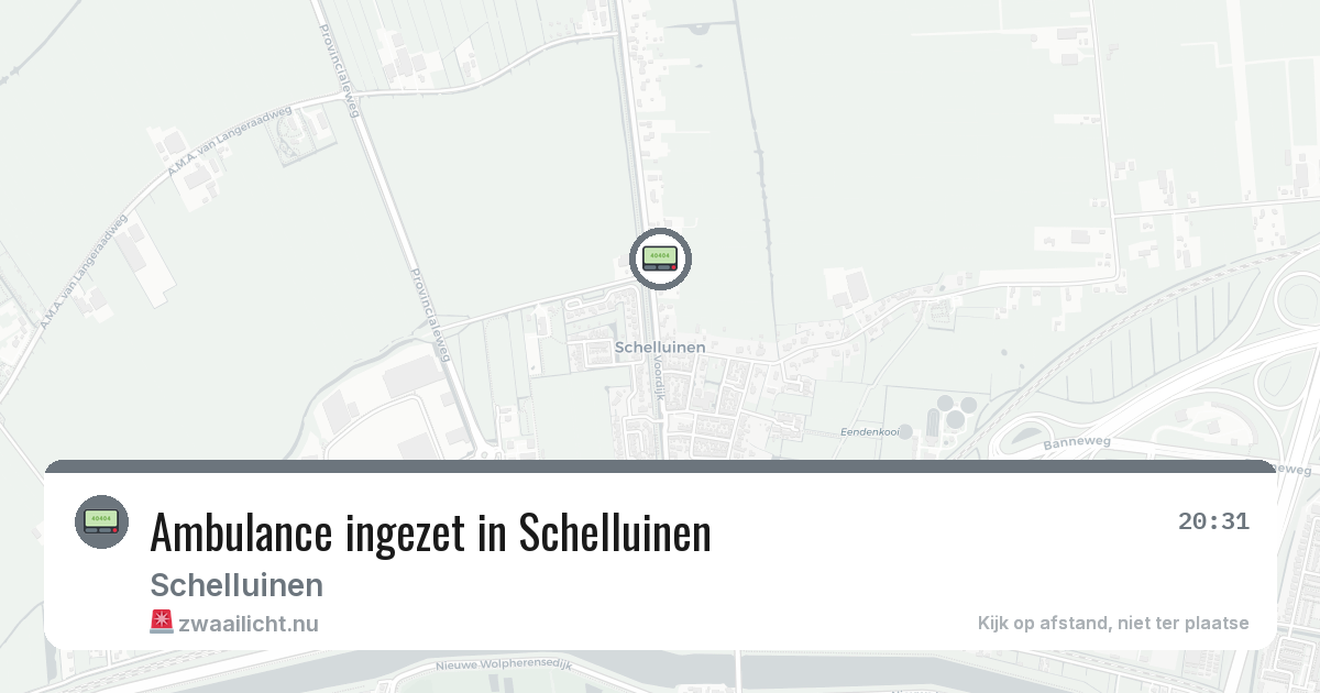 Ambulance ingezet in Schelluinen — 15 jul 2026