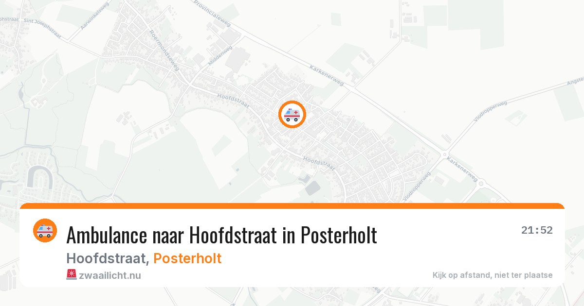 Ambulance naar Hoofdstraat in Posterholt — 3 apr 2026