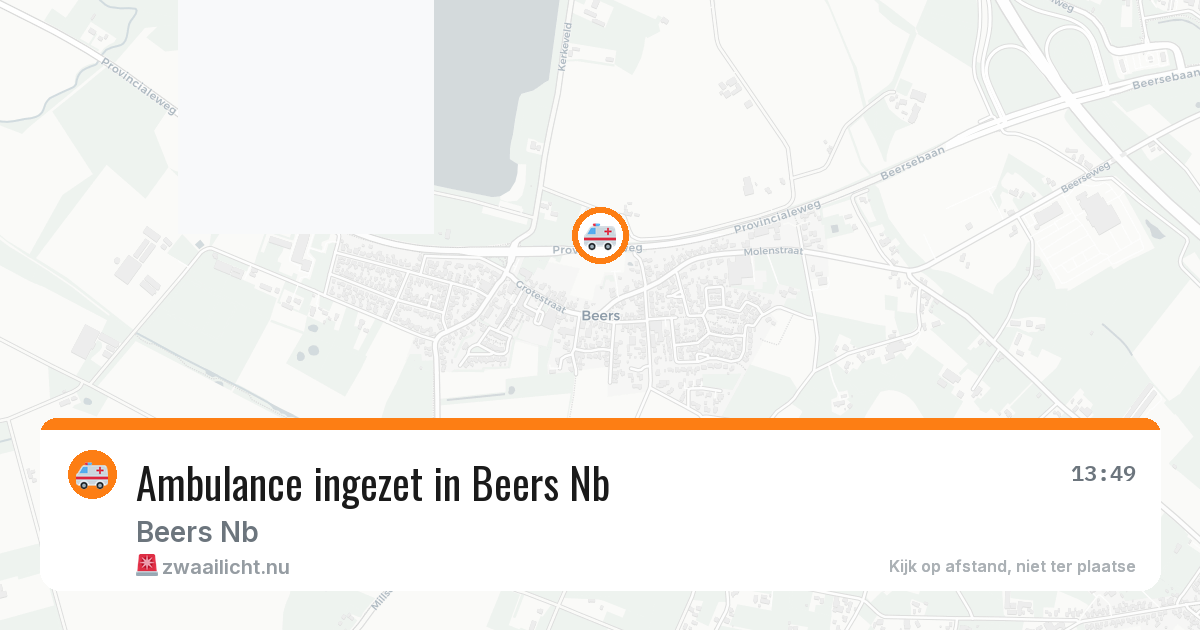 Ambulance ingezet in Beers Nb — 30 jun 2026