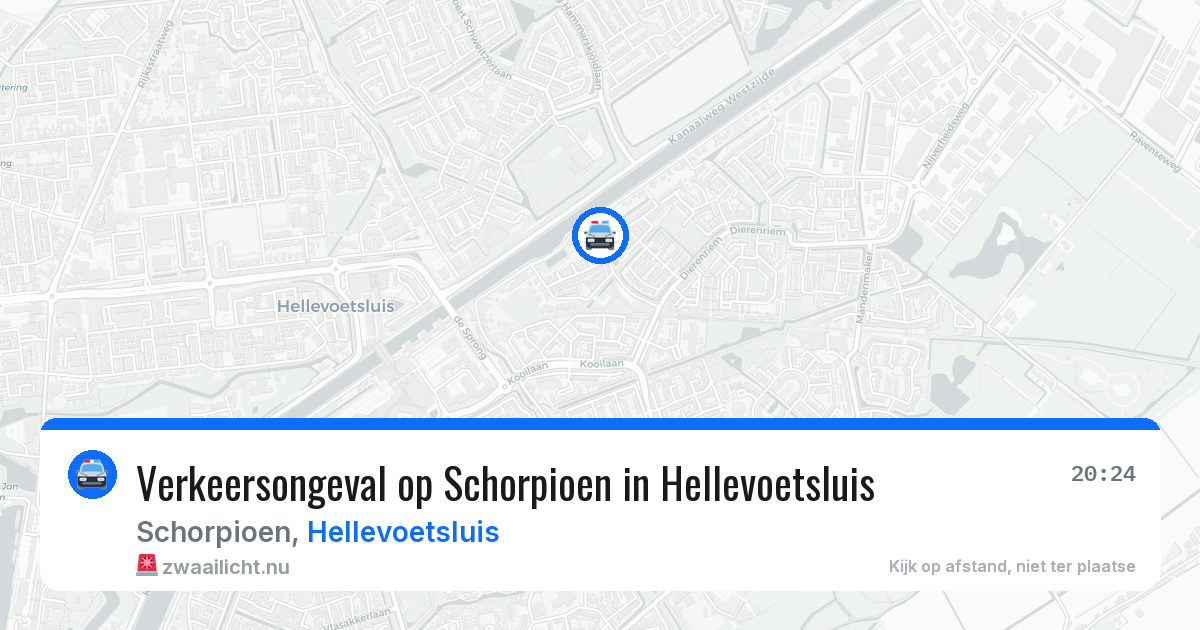 Verkeersongeval op Schorpioen in Hellevoetsluis — 12 jul 2026