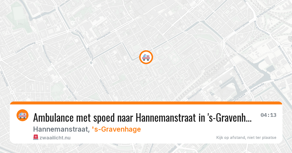 Ambulance met spoed naar Hannemanstraat in 's-Gravenhage — 27 jul 2026