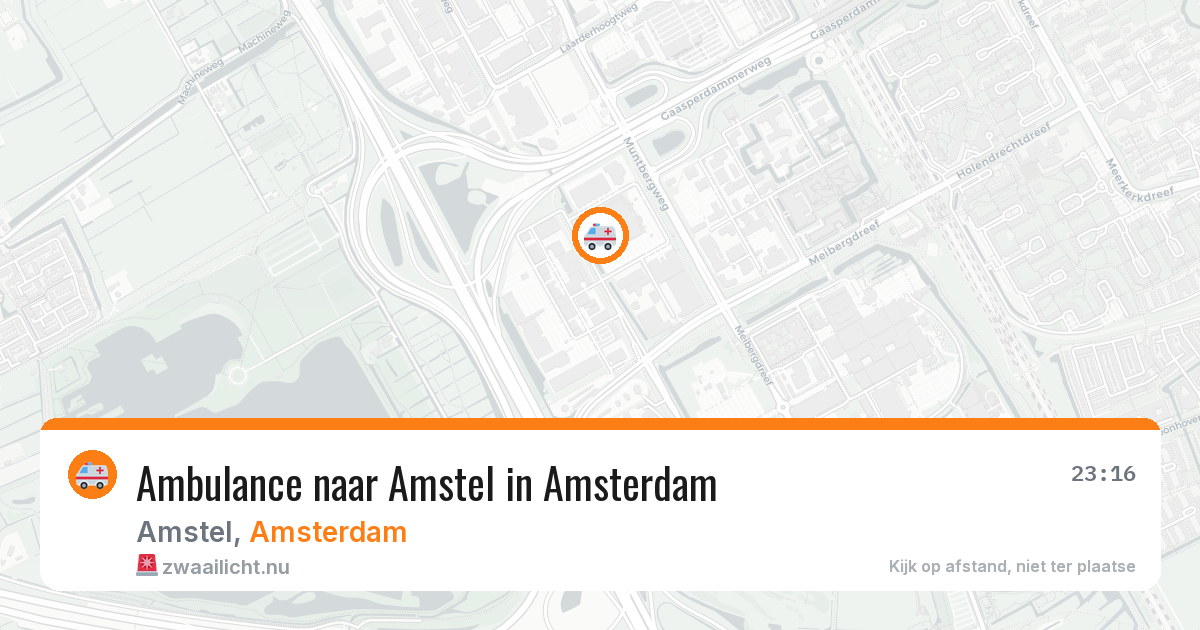 Ambulance naar Amstel in Amsterdam — 15 jul 2026