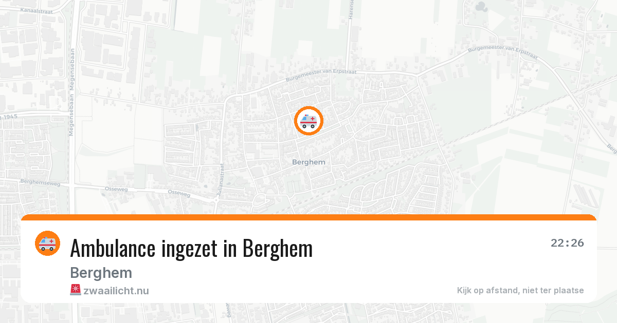 Ambulance ingezet in Berghem — 24 jul 2026