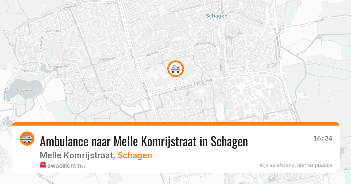 Ambulance naar Melle Komrijstraat in Schagen — 26 jul 2026