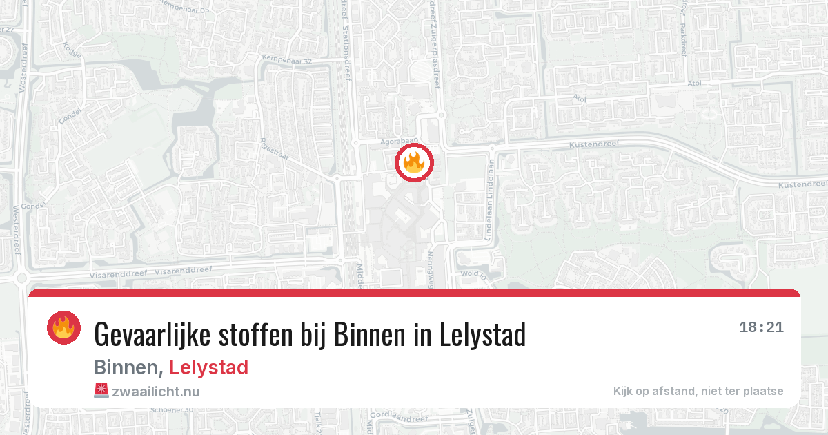 Gevaarlijke stoffen bij Binnen in Lelystad — 24 jul 2026