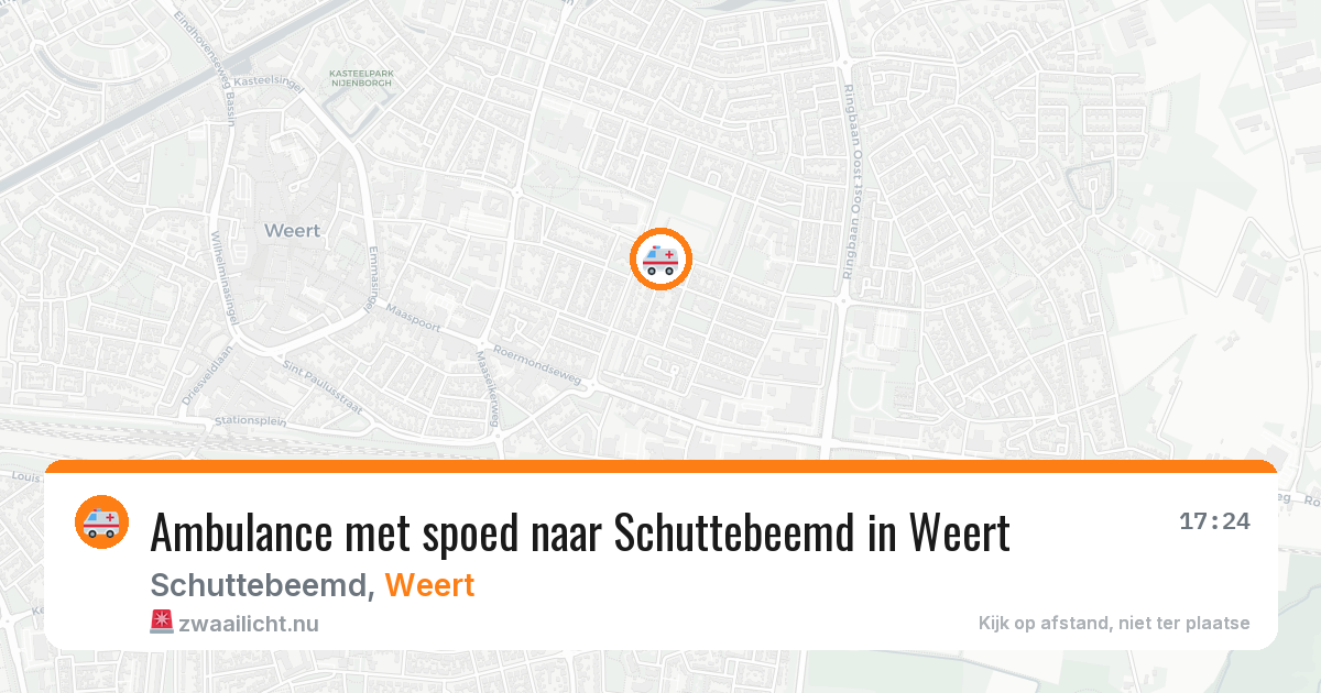 Ambulance met spoed naar Schuttebeemd in Weert — 22 jul 2026
