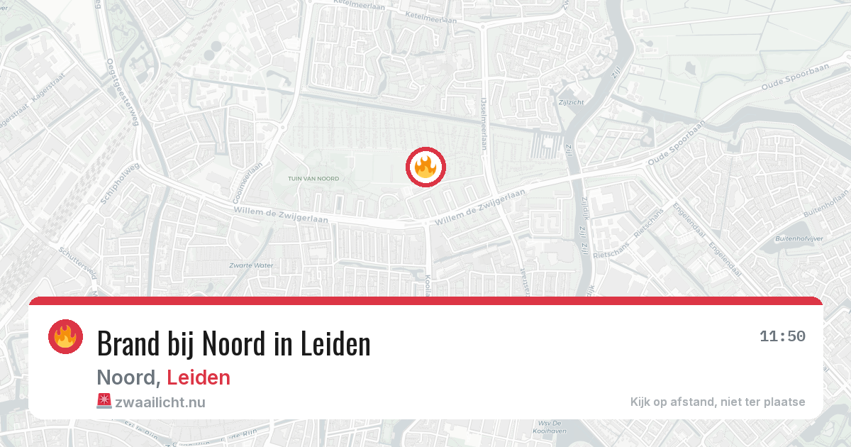 Brand bij Noord in Leiden — 18 mrt 2026