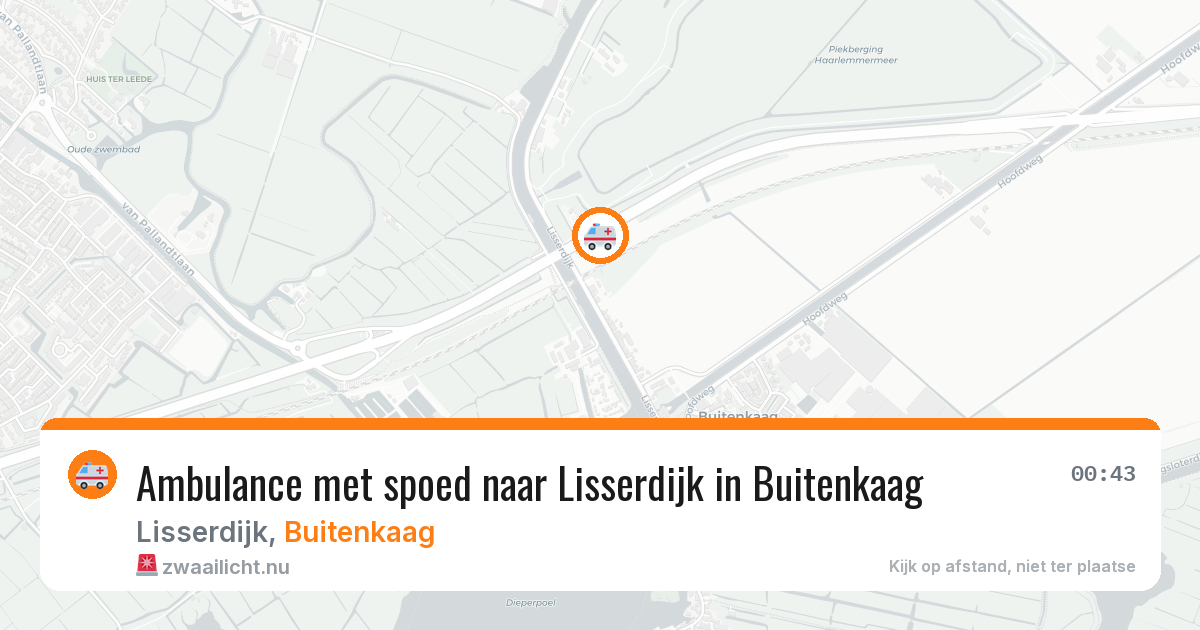 Ambulance met spoed naar Lisserdijk in Buitenkaag — 24 apr 2026