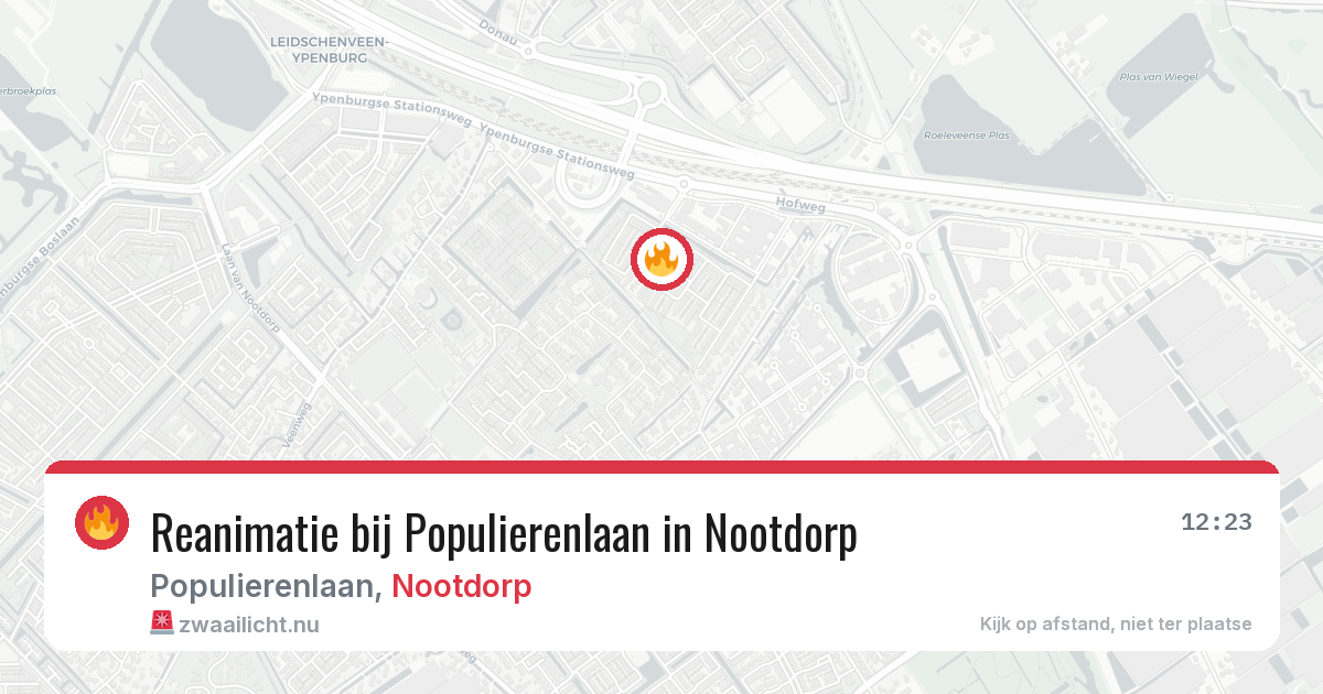 Reanimatie bij Populierenlaan in Nootdorp — 25 jan 2026