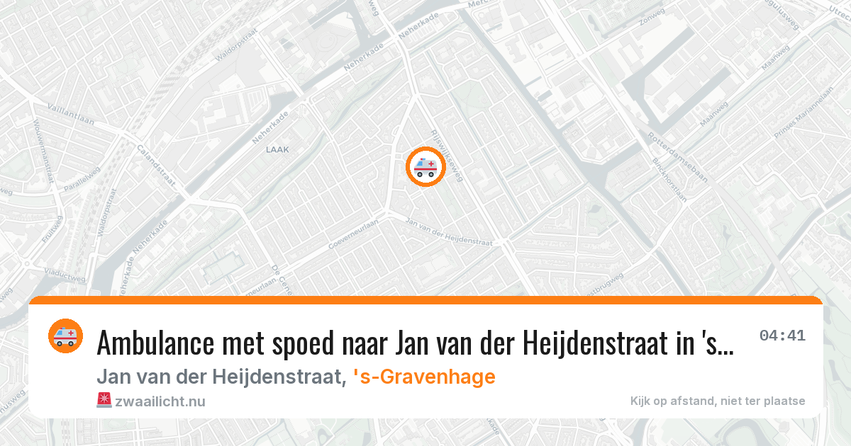 Ambulance met spoed naar Jan van der Heijdenstraat in 's-Gravenhage — 23 jul 2026