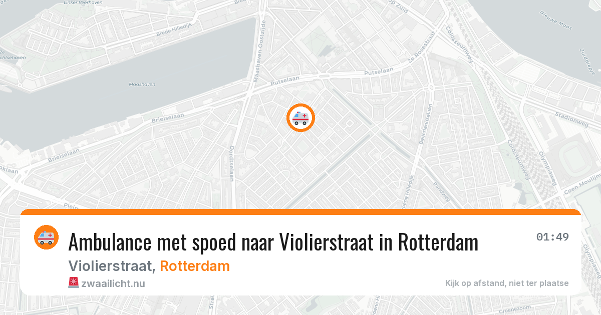 Ambulance met spoed naar Violierstraat in Rotterdam — 18 jul 2026