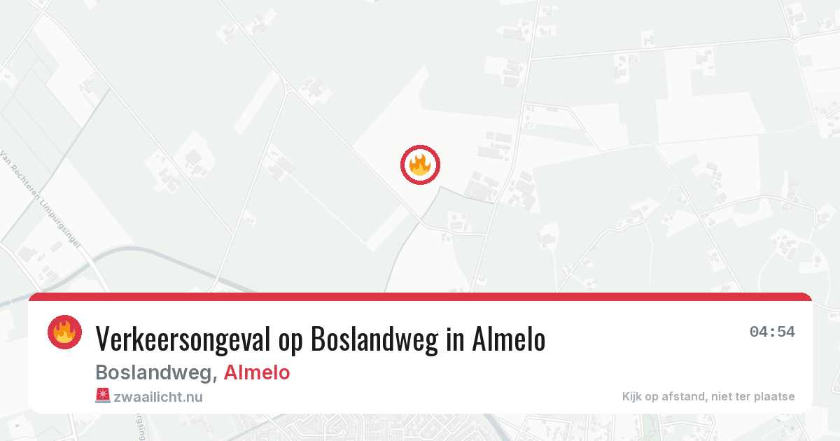 Verkeersongeval op Boslandweg in Almelo — 20 mei 2026