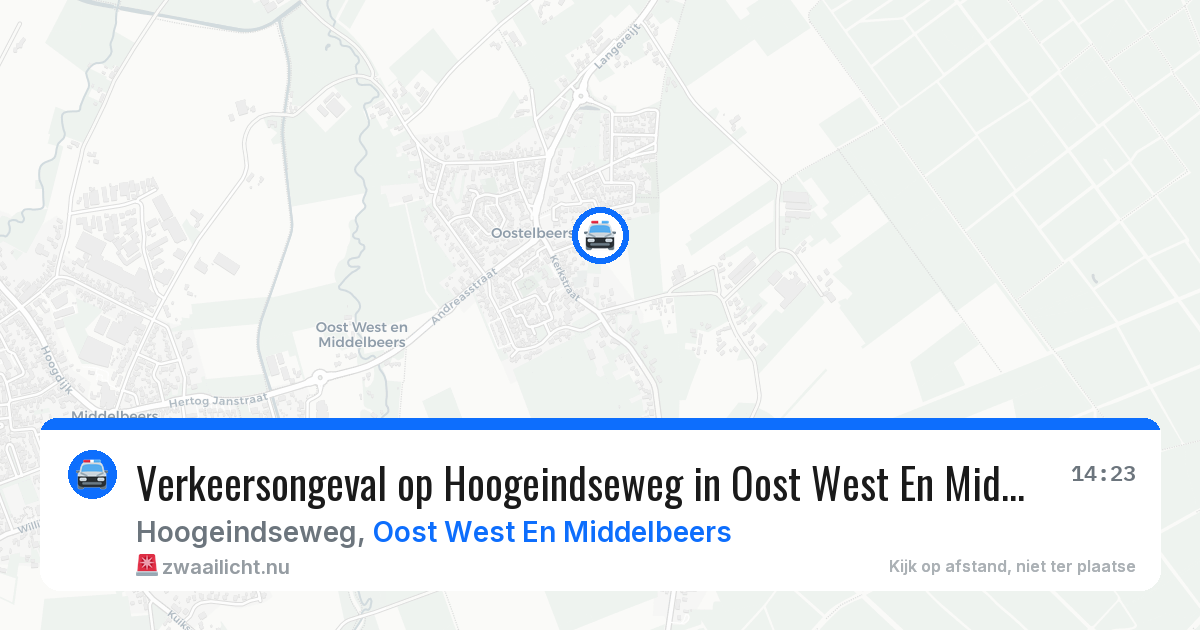 Verkeersongeval op Hoogeindseweg in Oost West En Middelbeers — 28 jan 2026