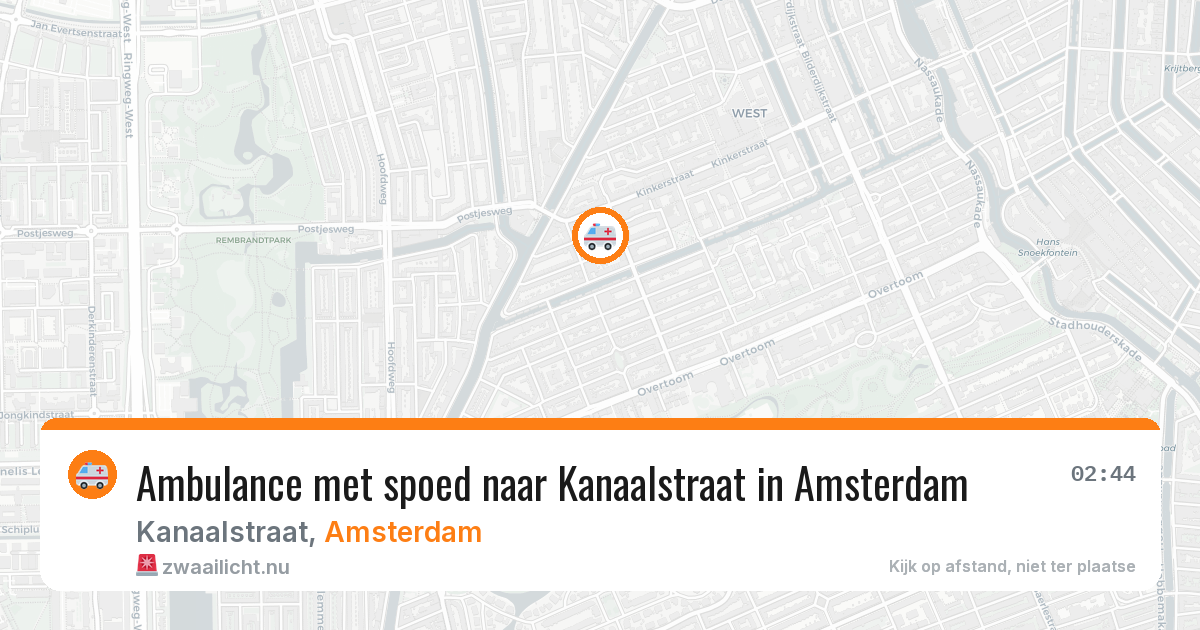 Ambulance met spoed naar Kanaalstraat in Amsterdam — 11 apr 2026