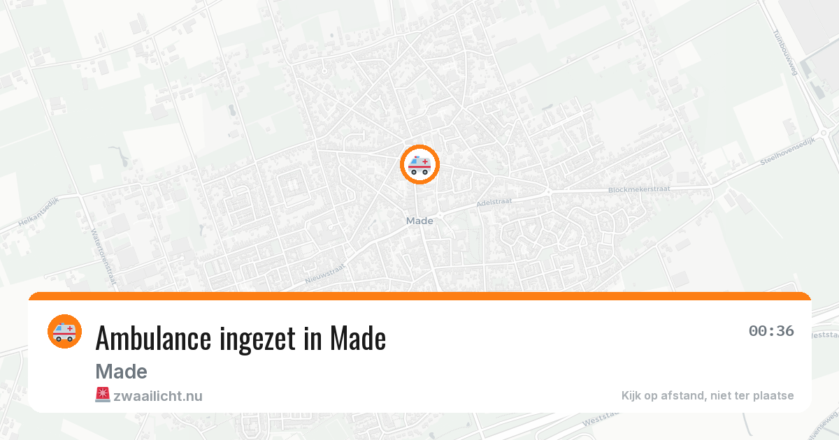 Ambulance ingezet in Made — 9 jul 2026