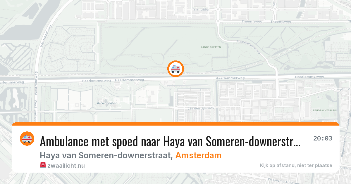 Ambulance met spoed naar Haya van Someren-downerstraat in Amsterdam — 18 jul 2026