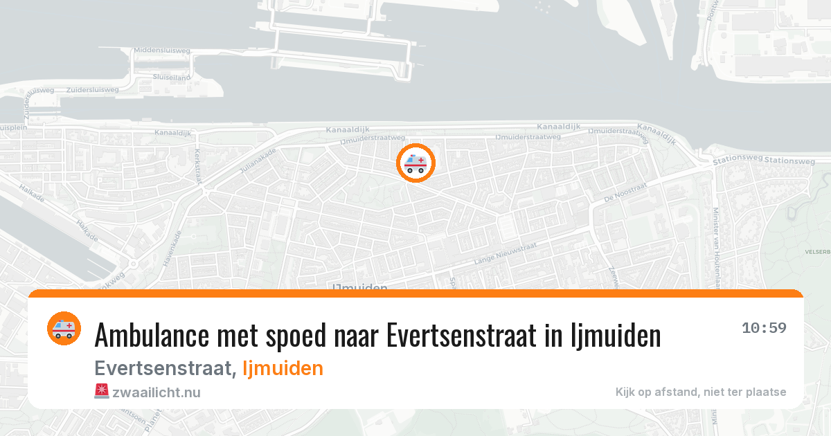 Ambulance met spoed naar Evertsenstraat in Ijmuiden — 15 jul 2026