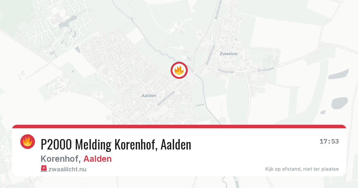 P2000 Melding Korenhof, Aalden — 7 jun 2026