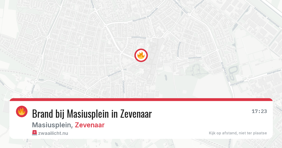 Brand bij Masiusplein in Zevenaar — 12 jul 2026