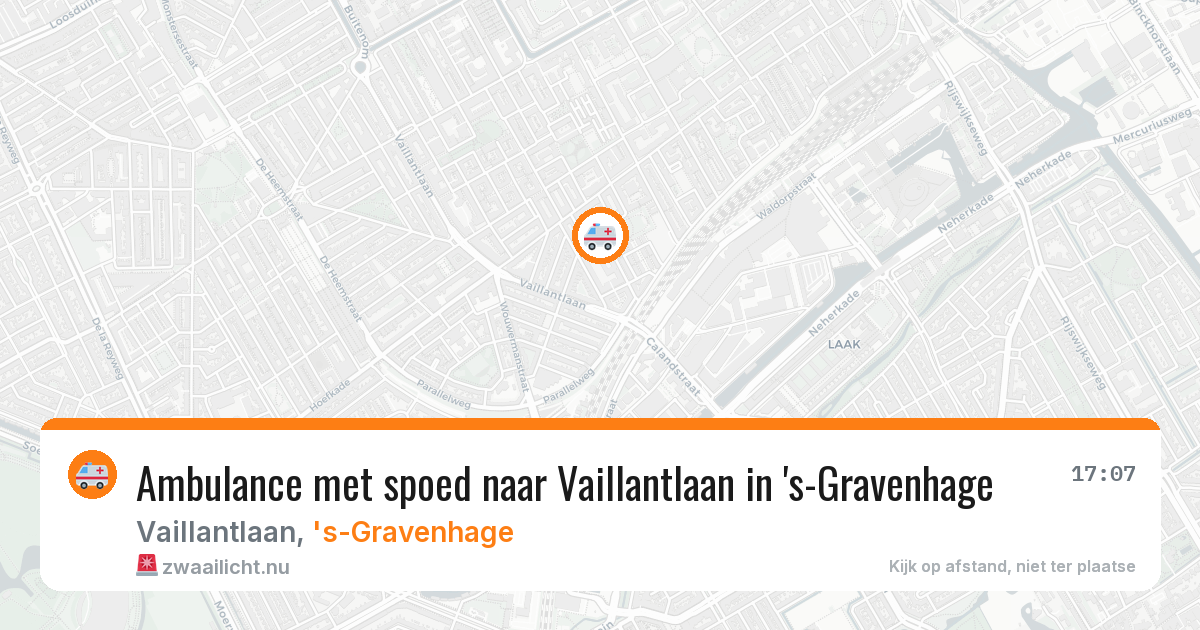 Ambulance met spoed naar Vaillantlaan in 's-Gravenhage — 11 jul 2026