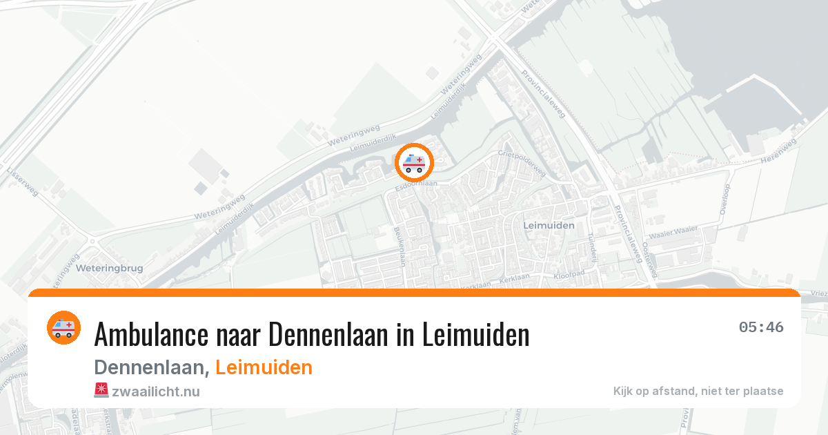 Ambulance naar Dennenlaan in Leimuiden — 21 jul 2026