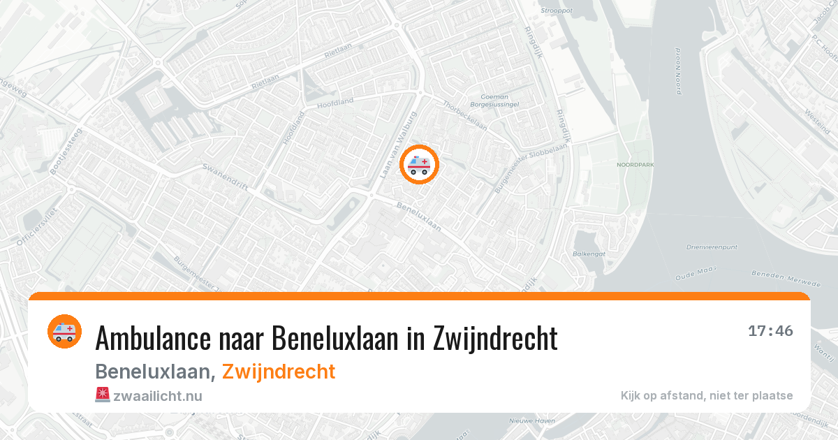 Ambulance naar Beneluxlaan in Zwijndrecht — 1 apr 2026