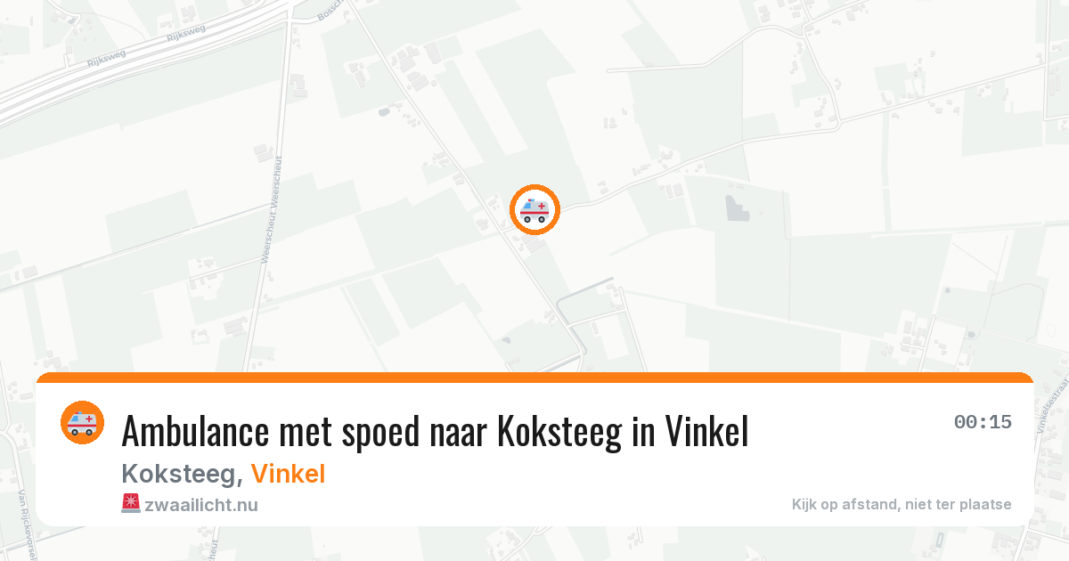 Ambulance met spoed naar Koksteeg in Vinkel — 21 mrt 2026