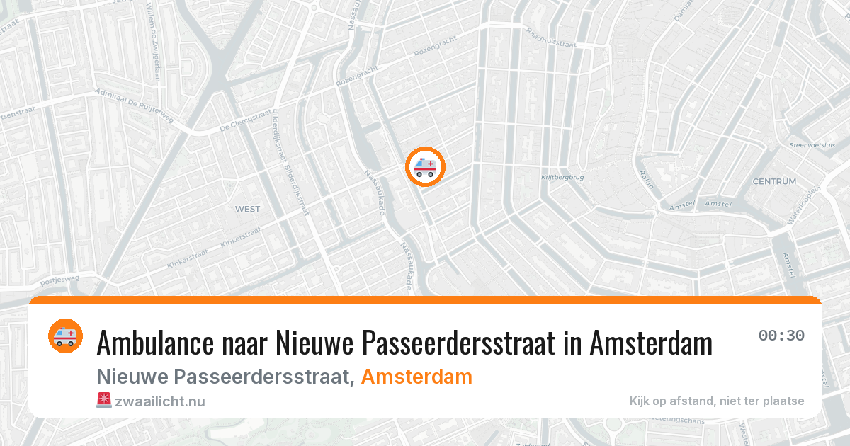 Ambulance naar Nieuwe Passeerdersstraat in Amsterdam — 22 jul 2026