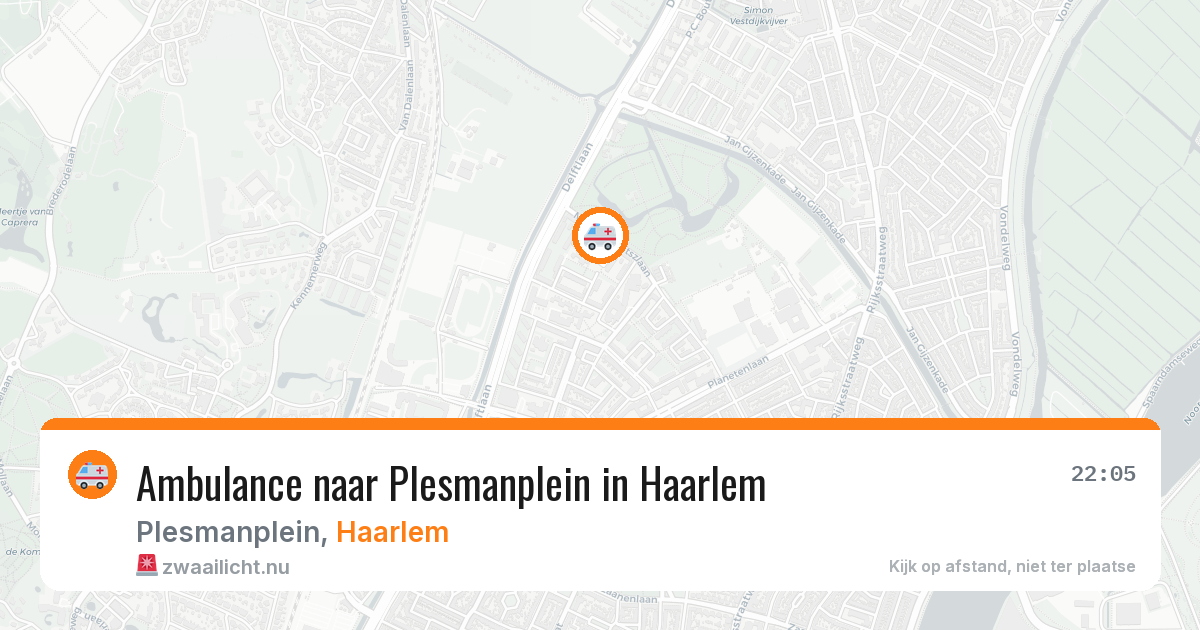 Ambulance naar Plesmanplein in Haarlem — 15 jul 2026