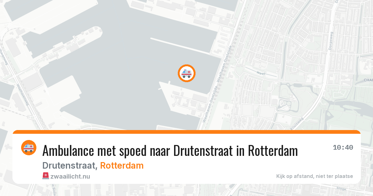 Ambulance met spoed naar Drutenstraat in Rotterdam — 16 jul 2026