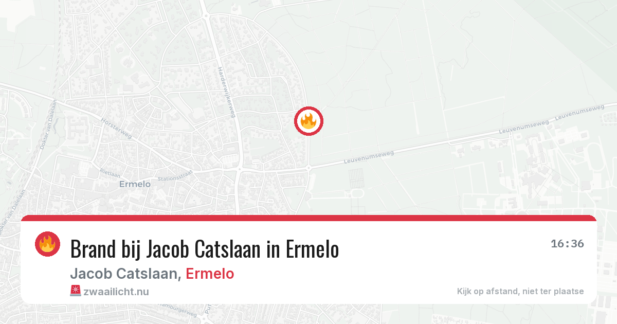 Brand bij Jacob Catslaan in Ermelo — 10 jul 2026