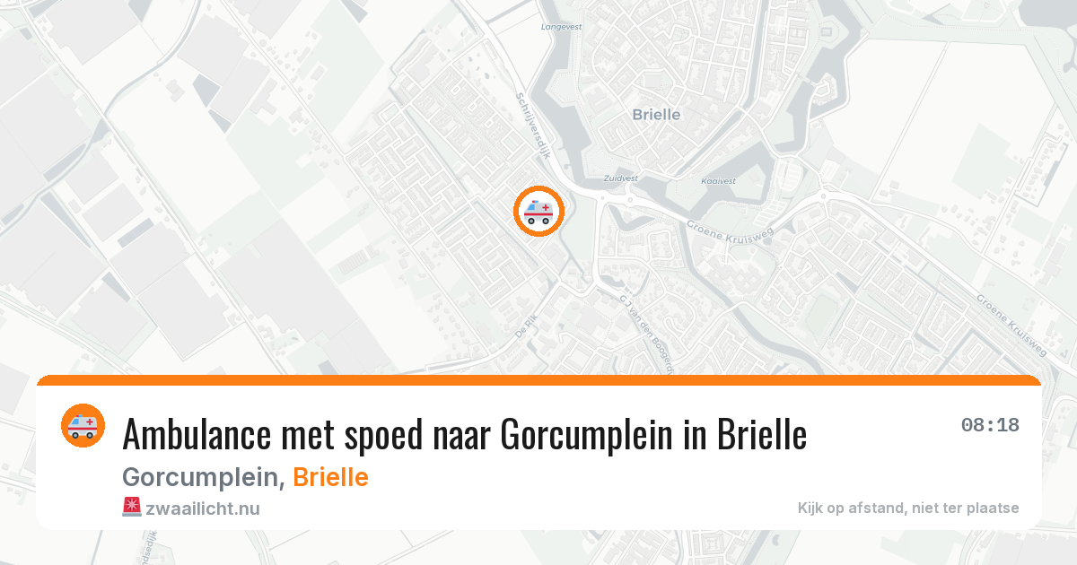 Ambulance met spoed naar Gorcumplein in Brielle — 20 jul 2026
