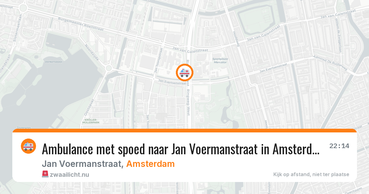 Ambulance met spoed naar Jan Voermanstraat in Amsterdam — 19 mei 2026