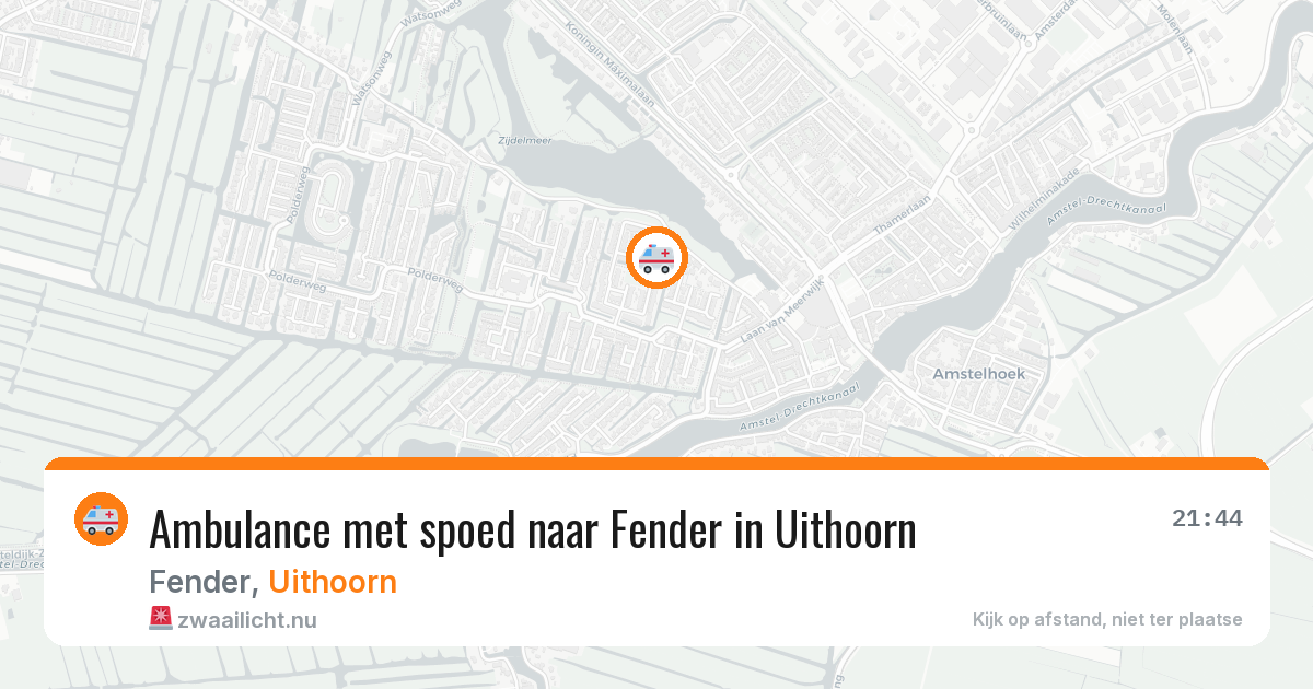 Ambulance met spoed naar Fender in Uithoorn — 7 jun 2026