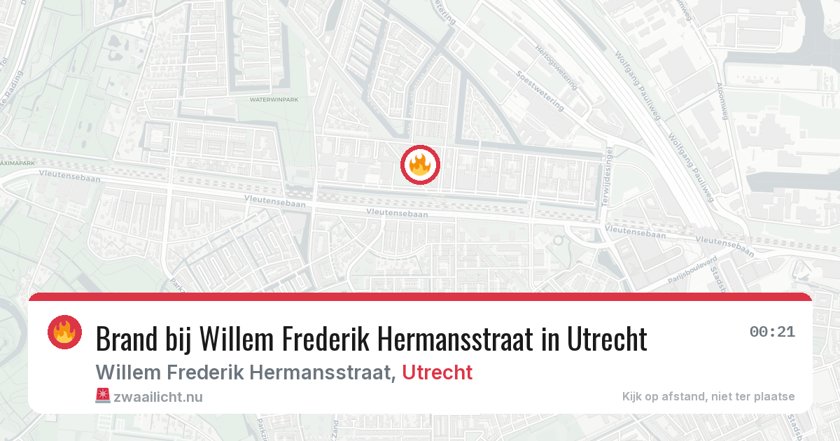 Brand bij Willem Frederik Hermansstraat in Utrecht — 1 jun 2026