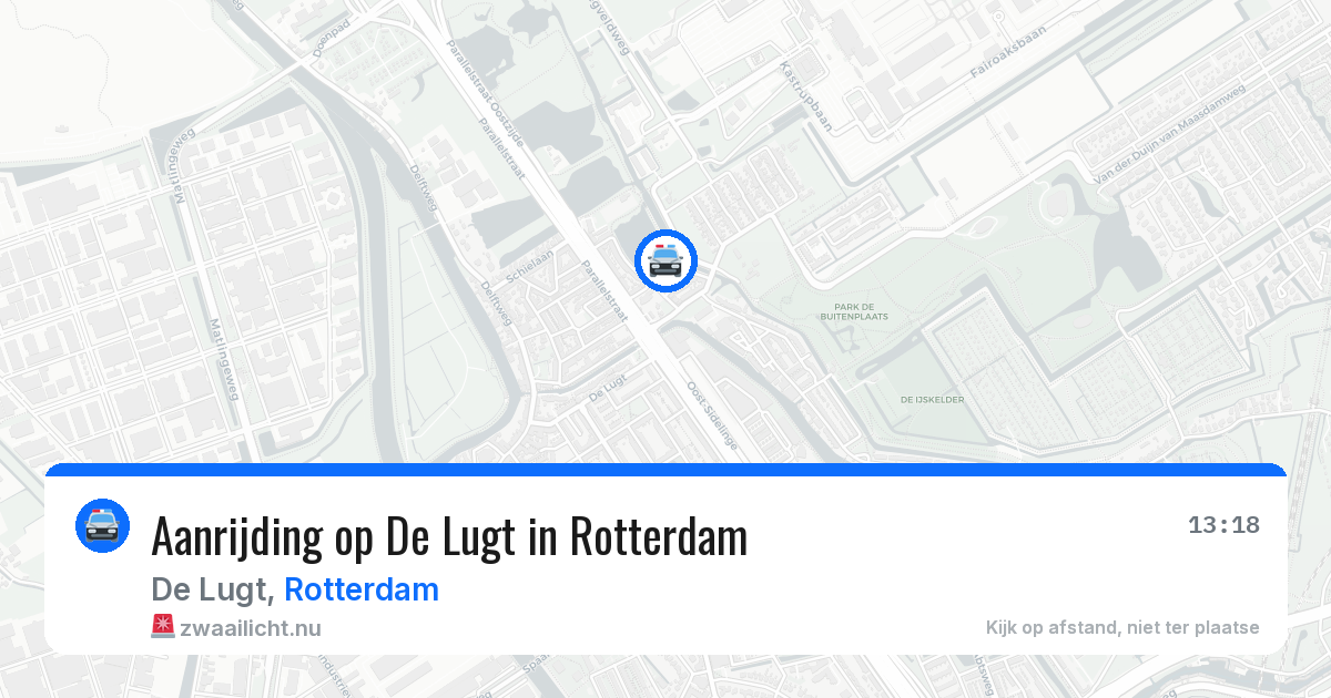 Aanrijding op De Lugt in Rotterdam — 25 jul 2026