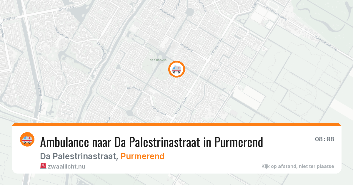 Ambulance naar Da Palestrinastraat in Purmerend — 31 mei 2026
