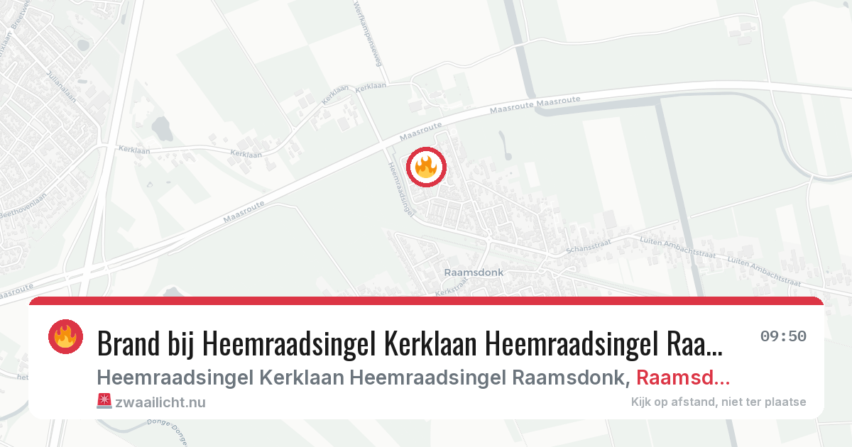 Brand bij Heemraadsingel Kerklaan Heemraadsingel Raamsdonk in Raamsdonk — 10 mei 2026