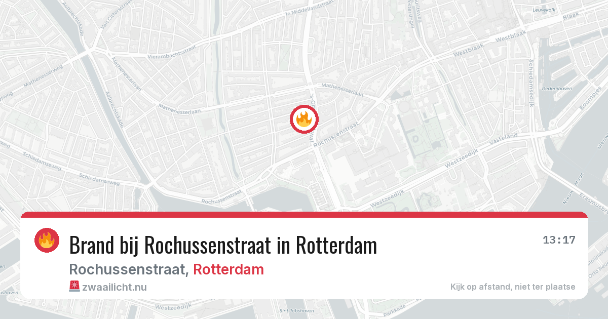 Brand bij Rochussenstraat in Rotterdam — 25 mei 2026