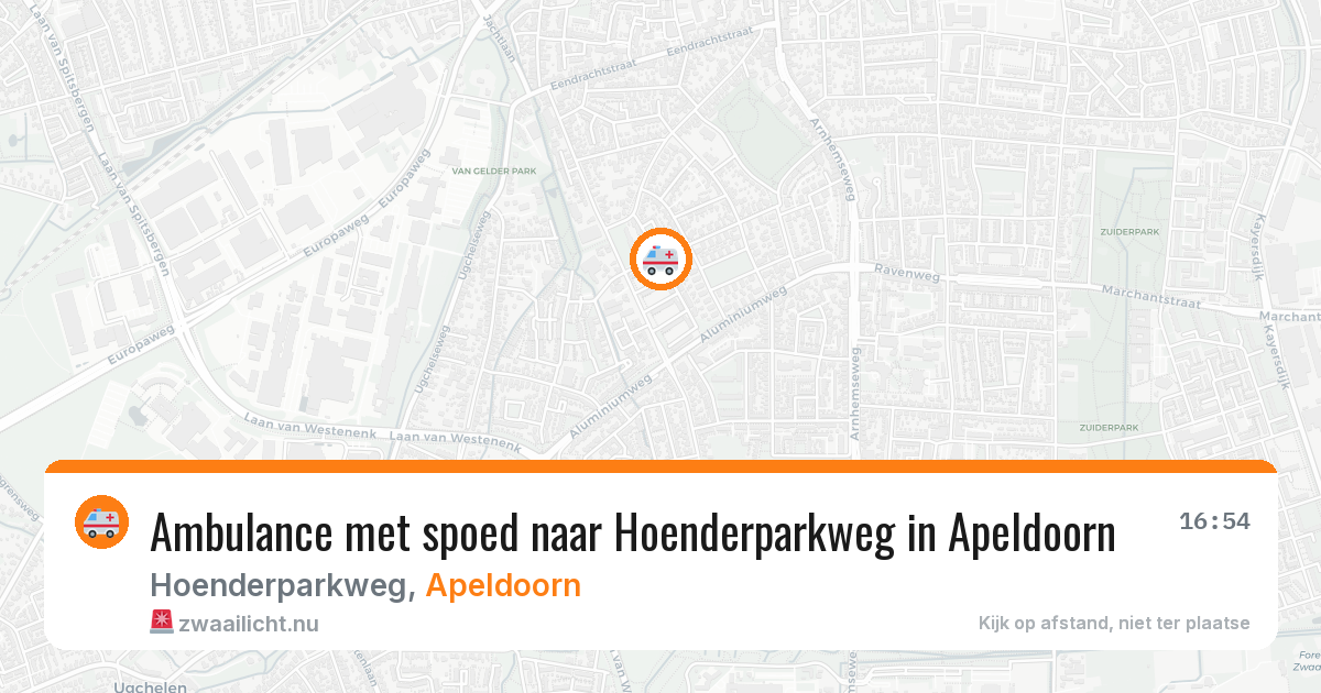 Ambulance met spoed naar Hoenderparkweg in Apeldoorn — 13 mei 2026
