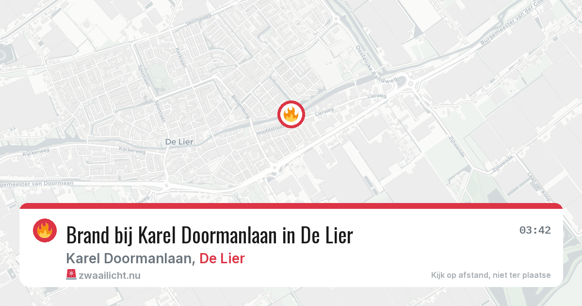 Brand bij Karel Doormanlaan in De Lier — 25 mei 2026