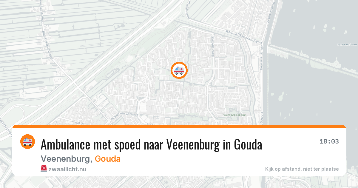 Ambulance met spoed naar Veenenburg in Gouda — 19 jan 2026