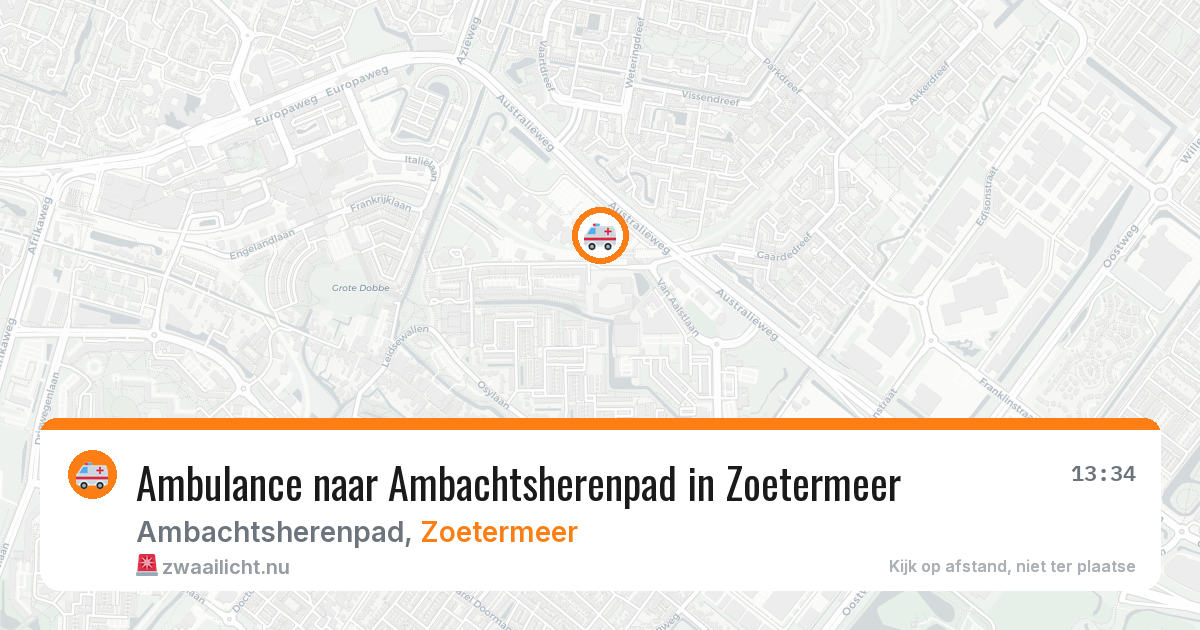 Ambulance naar Ambachtsherenpad in Zoetermeer — 1 jun 2026