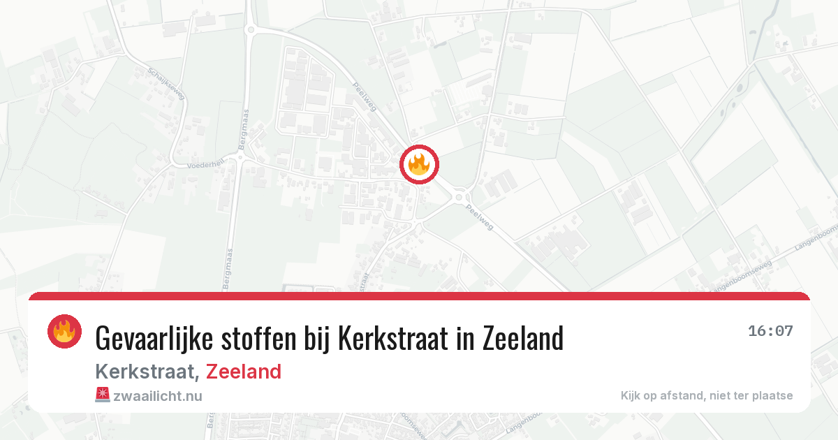 Gevaarlijke stoffen bij Kerkstraat in Zeeland — 26 mei 2026