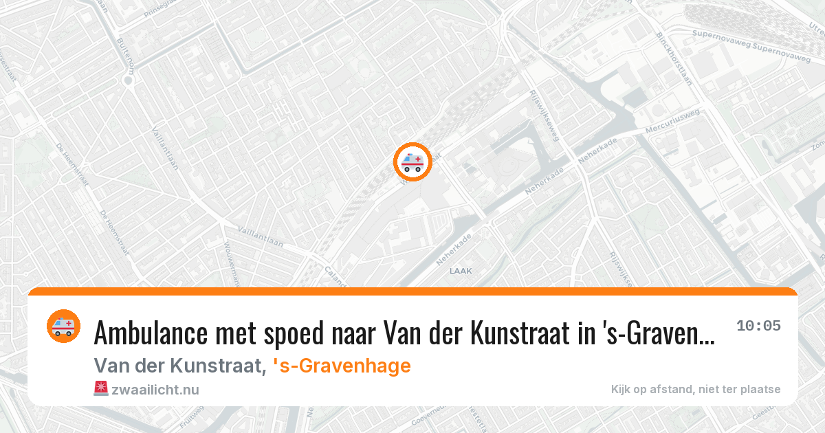 Ambulance met spoed naar Van der Kunstraat in 's-Gravenhage — 19 mei 2026
