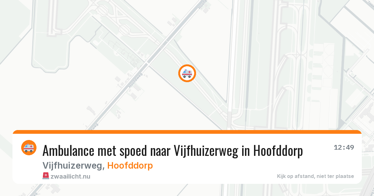 Ambulance met spoed naar Vijfhuizerweg in Hoofddorp — 9 jun 2026